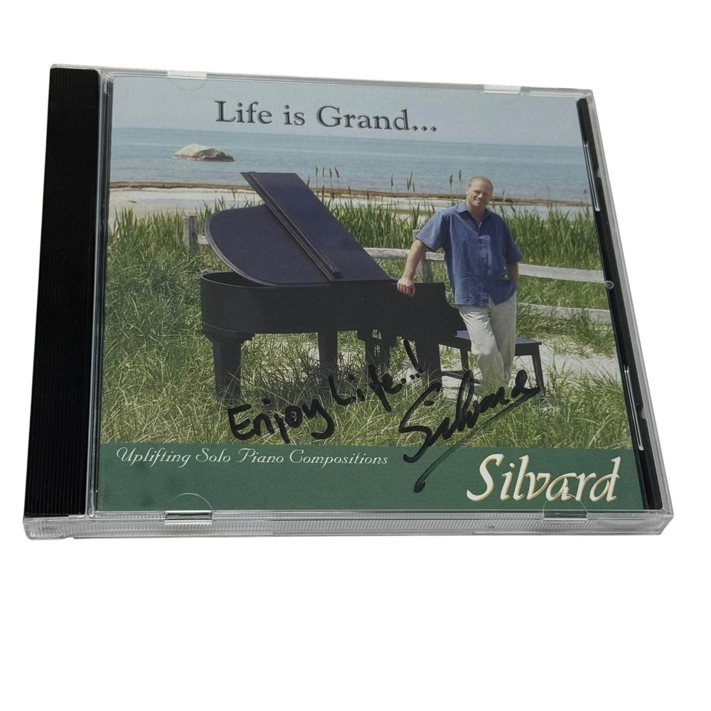 Silvard Life is Grand CD Signed Autographed Booklet CD Solo Piano New Age VG